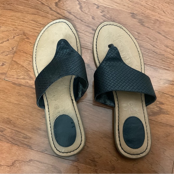 Dr. Scholl's Black Woven Strap Flip Flop Thong Sandal Size 11M Summer Spring - Picture 6 of 6